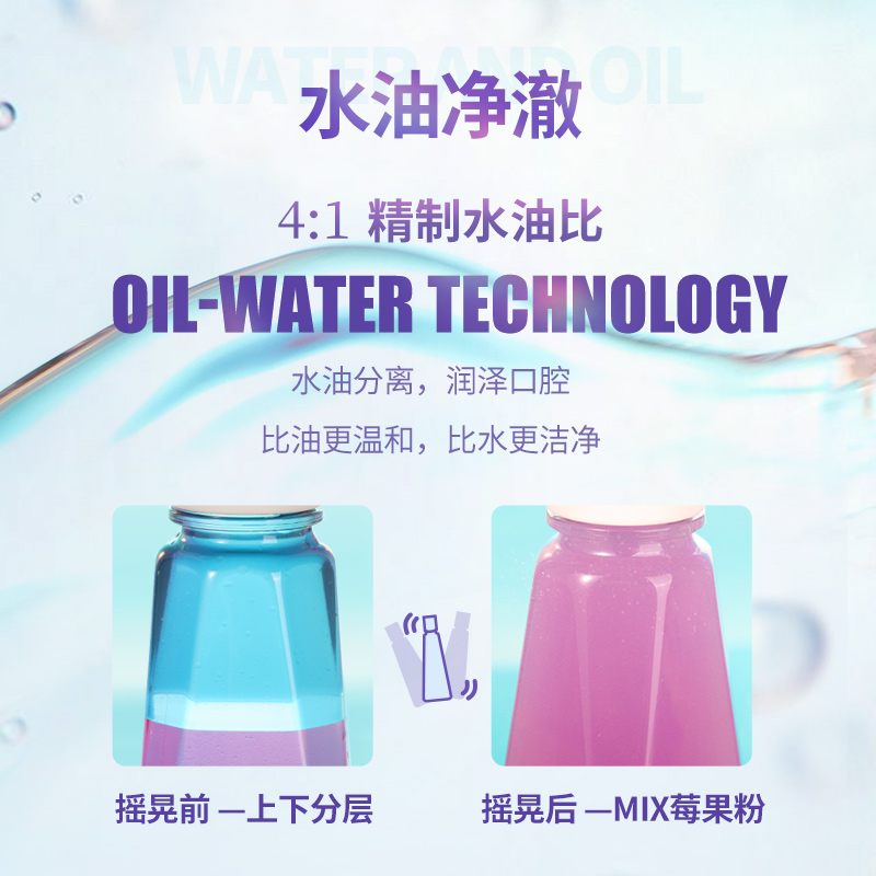 舒客官方旗舰店舒客舒克极光臻护漱口水 杀菌消炎除口臭无酒精便携2