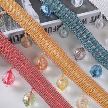 Tricolour crystal bead curtains lace hanging bead hanging ears streaming subuds Decorative Curtain Accessories Accessories Accessories Accessories Accessories Accessories