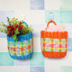 Plastic woven bathroom storage basket storage basket