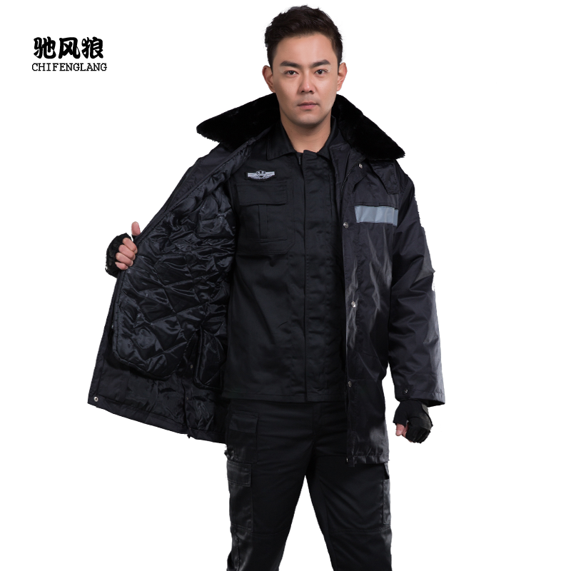保安多功能防寒服男冬季工作服 驰风狼工装制服