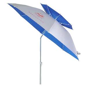 牧马人2.2米三折叠万向双层拐杖垂钓伞防雨遮阳伞渔具钓鱼专用伞