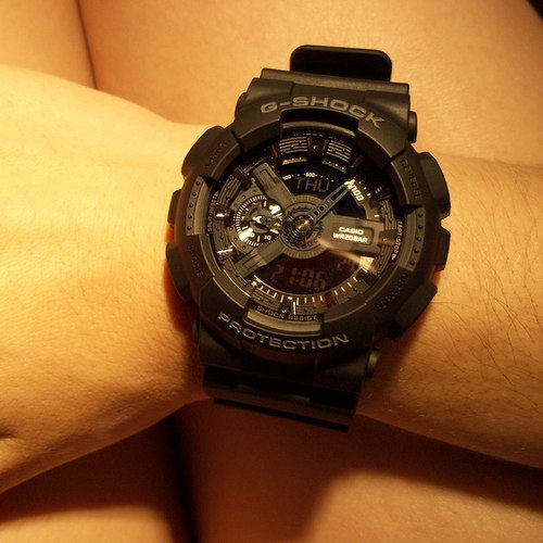 卡西欧G-SHOCK运动手表GA-110黑武士GA-110-1B/GB/RG/GA-100-1A1 - 图2