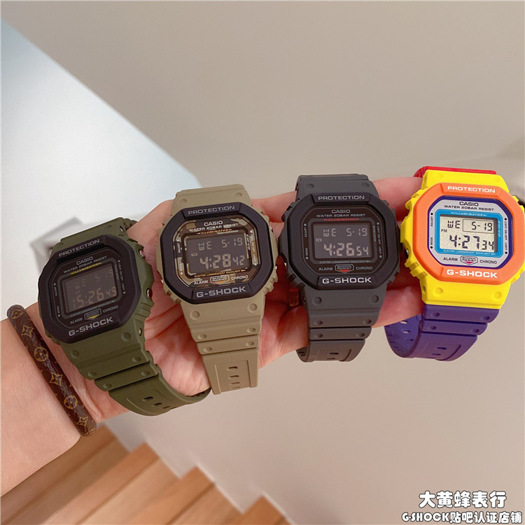 CASIO卡西欧G-SHOCK复古男女方块手表DW-5610SU-3/8A 5610SUS-5A - 图0