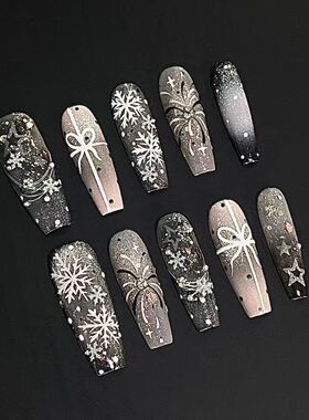 雪花氛围感雪花烟花穿戴甲