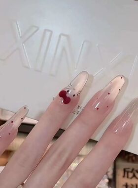 中长款kitty猫美甲穿戴甲