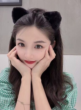 网红女童猫耳不勒头洗脸发箍