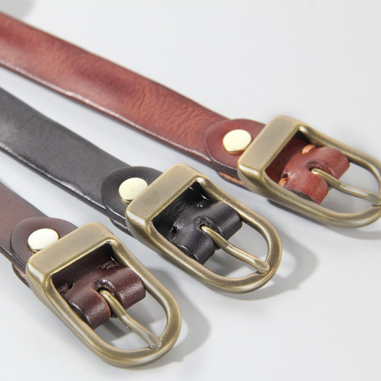 细皮带女真皮窄头层纯牛皮装饰配大衣裙子打结软百搭牛仔裤腰带潮