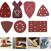 Red Sands 5 Inch 4 Inch 7 Inch 9 Inch Flocking Disc Sand Paper Sheet Back Suede Sand Leather Paper Plush Polished Sheet Self-Adhesive Sandpaper