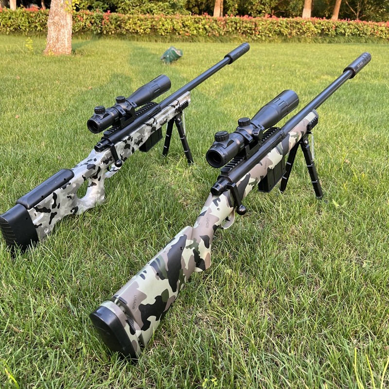 98k狙击手自一体水晶仿真自动巴雷特男孩AWM24儿童玩具软弹枪专用 - 图2