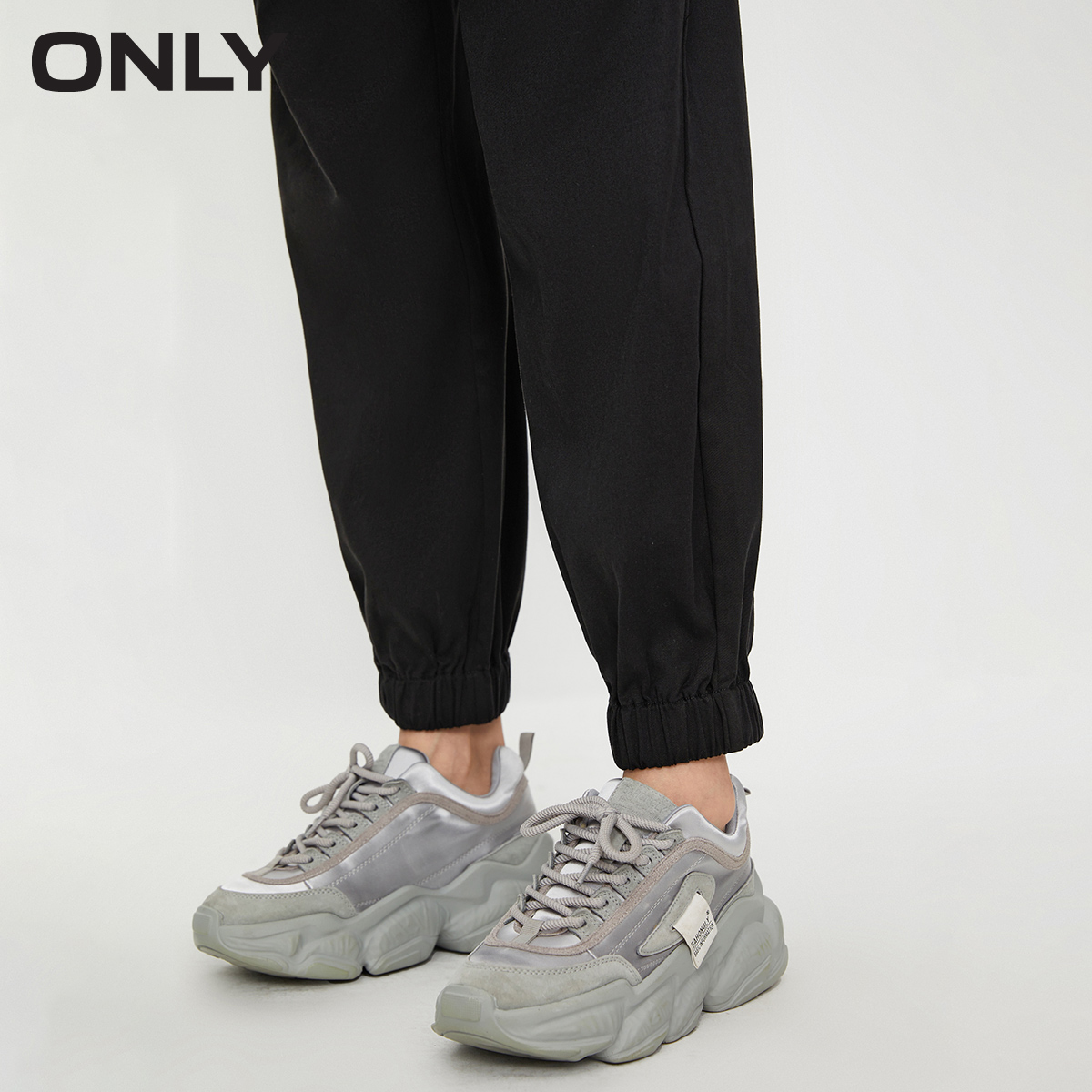 ONLY2023秋季高腰束脚长裤休闲裤