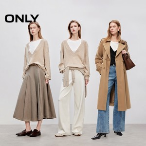 【所有女生的衣橱直播间】ONLY一字领针织衫/真两件针织衫