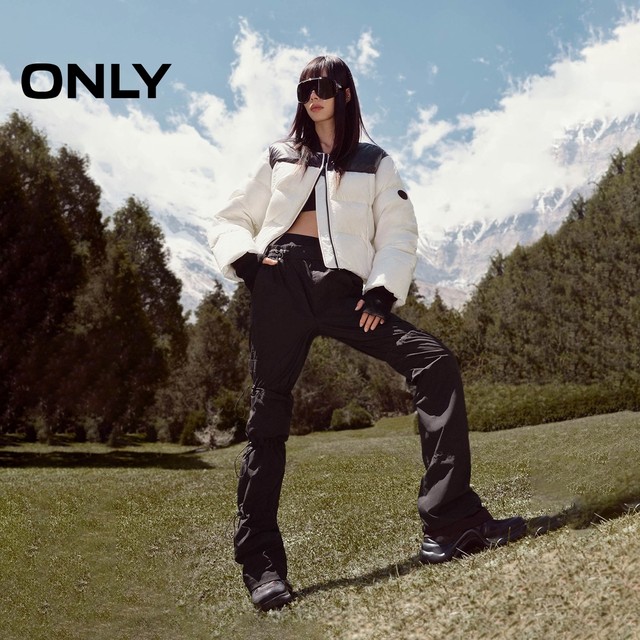 ONLY90 white duck down loose short down jacket