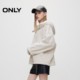 ONLY冬季OVERSIZE连帽落肩环保皮草棉服女|124422002