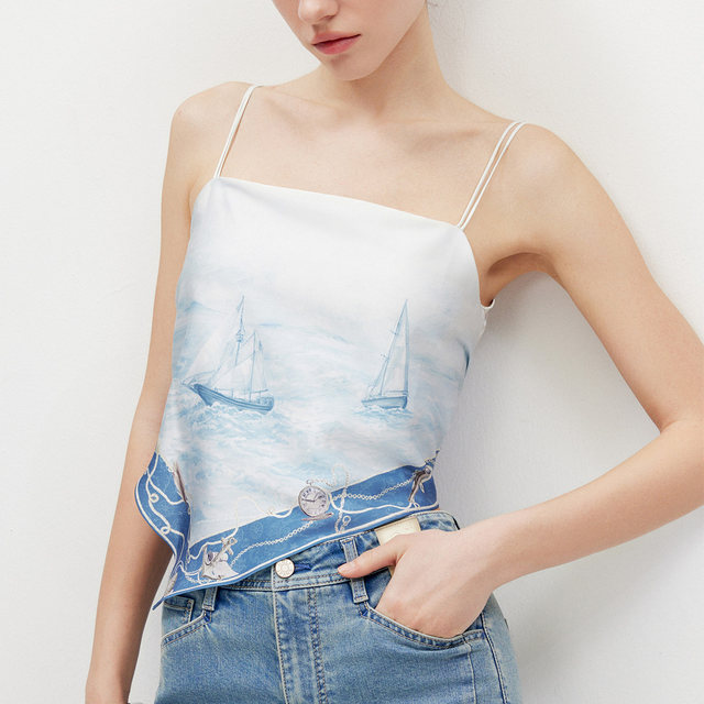 ມີແຕ່ເສື້ອຢືດ chiffon scarf suspender ເທົ່ານັ້ນ