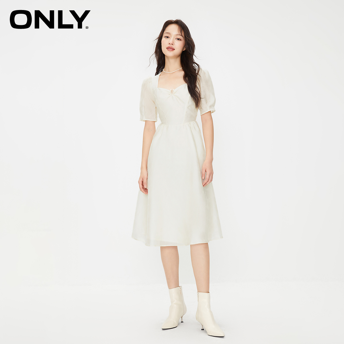 【ONLY】秋季新款中长款短袖连衣裙