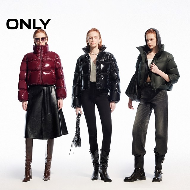 ONLY Warm Loose Stand Collar Short Down Jacket Stand Collar