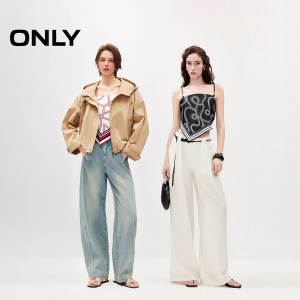 ONLY2026春季新款不规则绑带丝巾设计修身吊带背心雪纺衫上衣女
