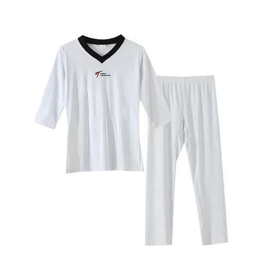 New regulation tight-fitting stretchy quick-drying Taekwondo suit competitive competition suit ultra-light skin-friendly V-neck printable