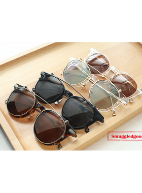 余文乐同款复古夹片纯钛眼镜