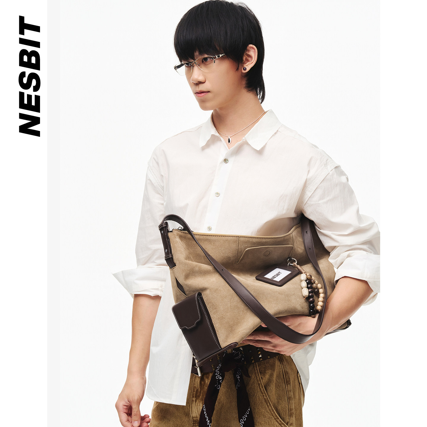 NESBIT【文艺青年】真皮男包hobo复古托特包大容量通勤单肩斜挎包,淘宝优惠券,粉丝福利购,淘宝优惠卷