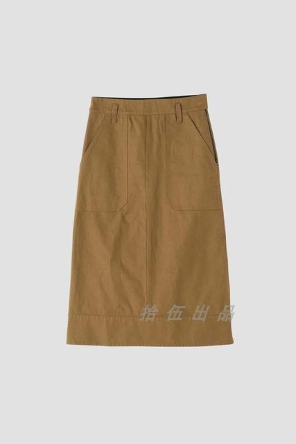 MHL mid-high waist straight workwear skirt