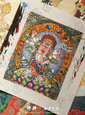 微唐吊坠银壳六臂大黑天