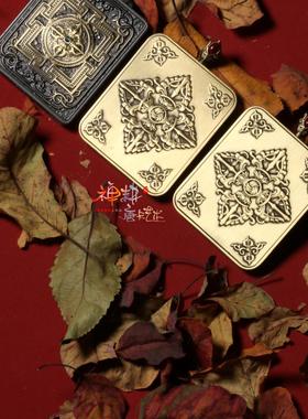 热贡随身手绘微唐普贤大日黄财