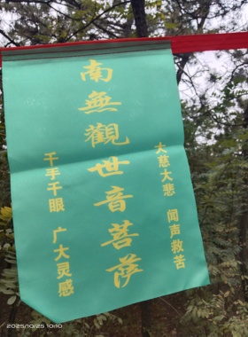 南无观音菩萨经幡布画