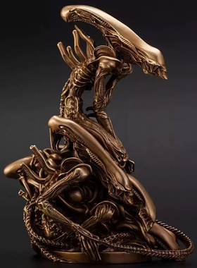 OGRM奥格瑞玛青铜竹谷隆之Alienpile经典异形堆雕塑摆件HRGiger