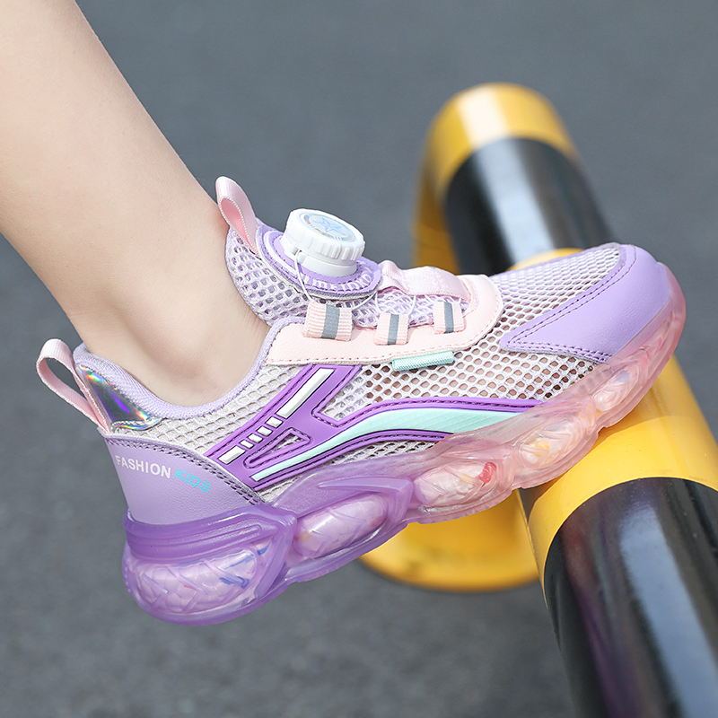 CEO ABC男童鞋2025夏季新单网透气儿童运动鞋旋转扣儿童镂空网鞋 - 图1