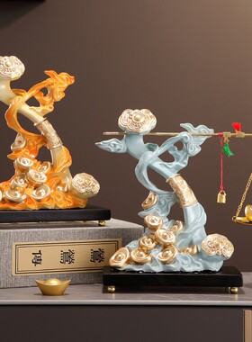 招财猫柿柿如意葫芦摆件客厅玄关酒柜装饰品乔迁新居高档轻奢礼物