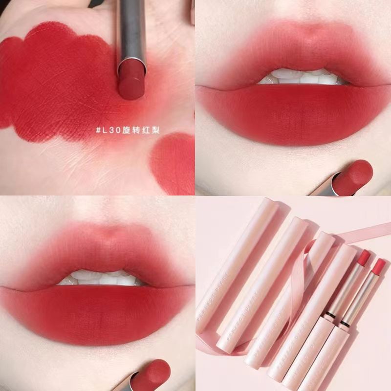 完美日记芭蕾限定小细跟口红丝绒哑光雾面L29翩然烟红L30旋转红梨 - 图3
