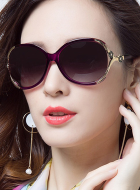 正品网红帕森酷女太阳镜女款2025新款偏光防紫外线眼镜长圆脸墨镜