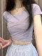 ຫວານຮ້ອນສາວບໍລິສຸດ lust ແບບ sexy ແບບເກົາຫຼີ ເສື້ອທີເຊີດແຂນສັ້ນສໍາລັບແມ່ຍິງ