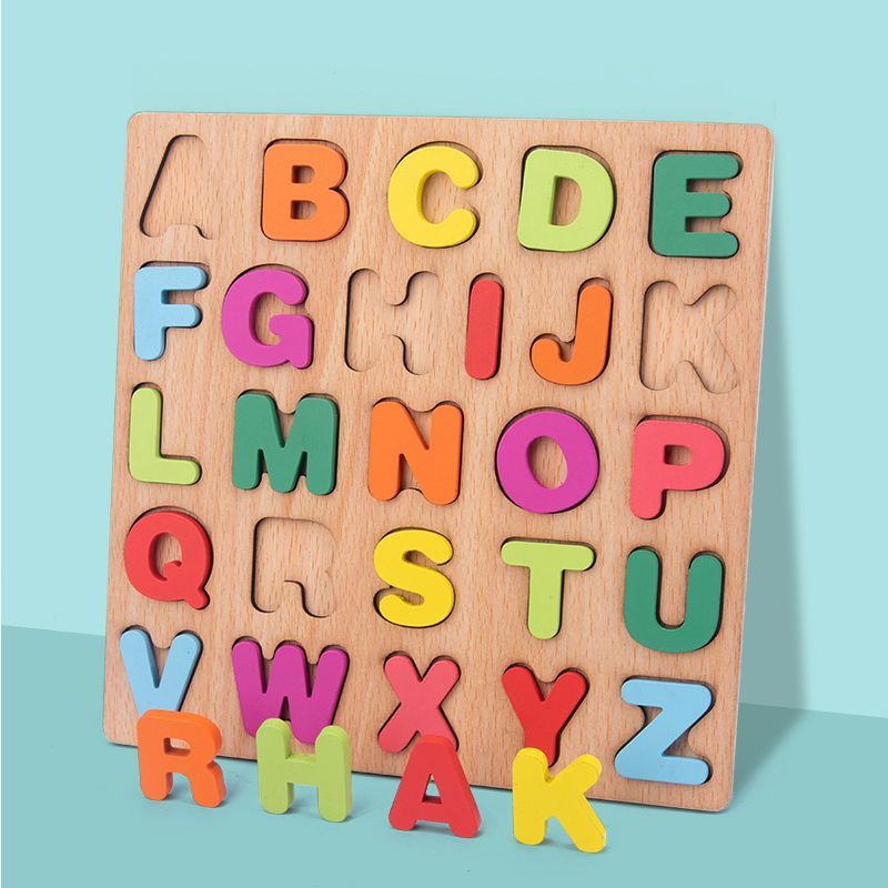 数字字母积木拼图宝宝认数字儿童早教益智玩具手抓板拼板1-3-4岁6-图1