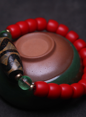 雪巴琉璃民族风单圈手串佛珠手链