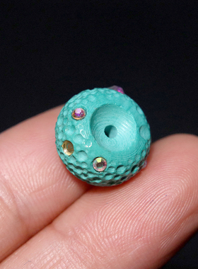 优化绿松蒙松陨石星球珠扣面包圈隔珠金刚星月菩提手串文玩配饰