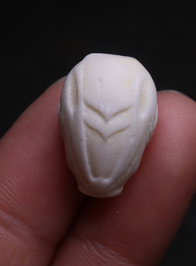 天然鹿角般若兽面三通佛头菩提手串长串佛珠手链diy文玩配饰配件