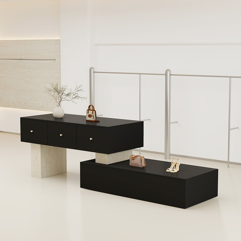 服装店中岛桌简约现代展示桌收银台女装店铺流水台鞋包摆放陈列柜,淘宝优惠券,粉丝福利购,淘宝优惠卷