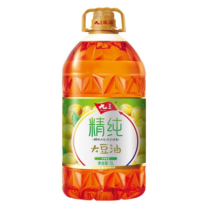 九三精纯非转基因三级豆油5L+400ml玉米油 - 图0