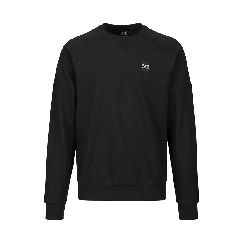 Armani阿玛尼EA7男士2025秋季新款美式休闲全棉宽松圆领套头卫衣 - 图0
