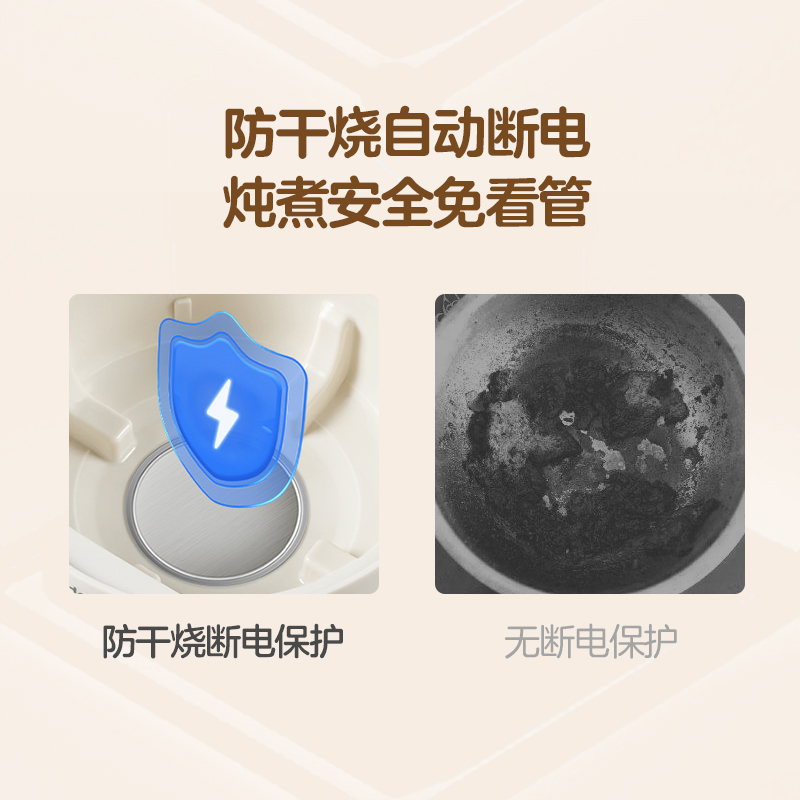 美的佛山专卖店美的电炖锅家用陶瓷炖锅bb小煲煮粥隔水炖盅炖燕窝煲神器全自动锅2