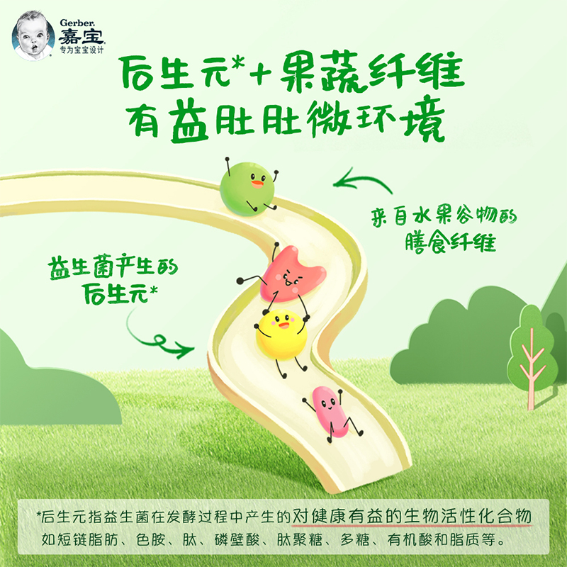 gerber嘉宝旗舰店嘉宝有机酸奶果泥西梅泥宝宝辅食蔬菜泥婴儿90g多口味8袋组合装3