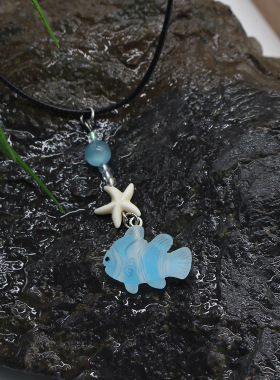 可爱童趣小鱼吊坠项链