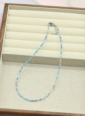 不锈钢米珠项链多巴胺