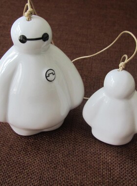 昊天陶社 创意大白风铃挂件挂饰男女 生日礼物景德镇陶瓷饰品批发