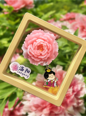 河南洛阳牡丹花文创冰箱贴伴手礼