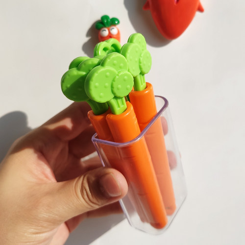 可爱胡萝卜封口夹冰箱贴磁贴个性创意收纳盒食品密封器3d立体卡通 - 图1