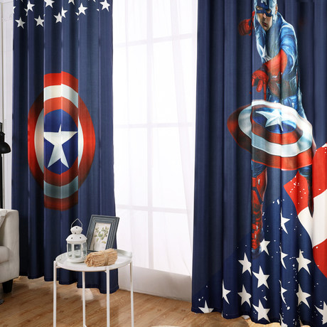 Marvel Captain America The Avengers Boy Cartoon Children S Room Curtains Bedroom Curtains Topic