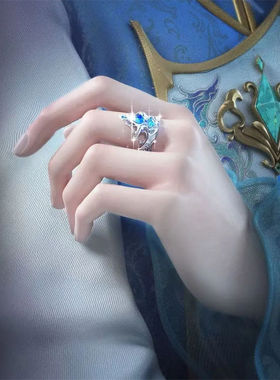 缔灵爱之默水玲珑戒指二次元周边情侣对戒轻奢ins高级感指环礼物